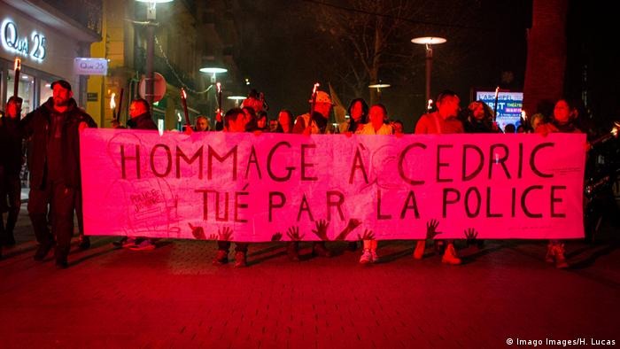Protests against police violence in Perpignan in the wake of Cedric Chouviat's death