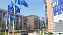 EU-Ratsgebäude in Brüssel. Justus-Lipsius-Gebäude vorne rechts und Europa-Gebäude Mitte. Tagungsort des Europäischen Rates. Gipfeltreffen zum Corona-Wiederaufbaufonds. Aufgenommen am 24.06.2020. Foto: Bernd Riegert, DW, alle Rechte
