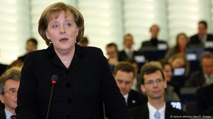 Angela Merkel en Estrasburgo en 2017.
