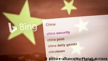 The Bing search engine logo is seen in this photo illustration on January 24, 2019. Microsoft's search engine has been blocked in China by authorities without any clear reason although experts believe censorship issues are at play. Bing previously was the only foreign search engine available in China which is notorious for it's Great Firewall which severely restricts foreign internet content. (Photo by Jaap Arriens/NurPhoto) | Keine Weitergabe an Wiederverkäufer.