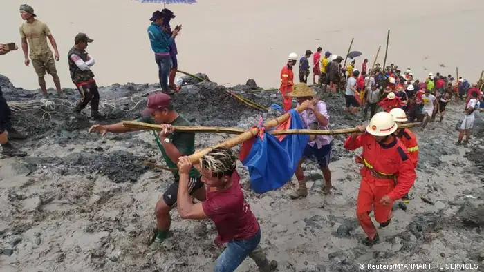Myanmar Mindestens 110 Tote nach Erdrutsch in Bergwerk