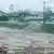 Rising water caused by heavy rain is seen at Kuma river in Yatsushiro, Kumamoto prefecture