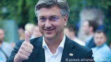 President of the Croatian Democratic Union (HDZ) Andrej Plenkovic was greeted with applause at the election headquarters at the Archaeological Museum in Zagreb, Croatia on July 5, 2020. According to exit polls after the polls closed, the Croatian Democratic Union (HDZ) won the most votes in the parliamentary elections. 61 seats for the 10th assembly of the Croatian Parliament. Photo: Sanjin Strukic/PIXSELL |