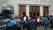 Оцепление у станции метро ''Парк культуры'' Оцепление у станции метро ''Парк культуры''