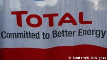 FILE PHOTO: The logo of French oil giant Total is pictured at a petrol station in Laplume, France January 16, 2020. REUTERS/Regis Duvignau/File Photo