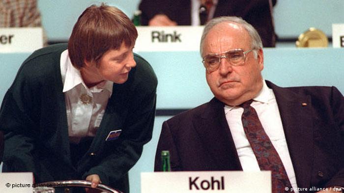 Гельмут Коль и Ангела Меркель