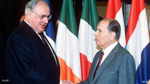 Helmut Kohl dhe Francois Mitterrand, Strasbourg 1989
