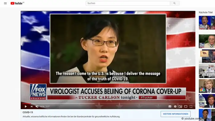 Screenshot Fox News zu Covid-19 (youtube.com/Fox News)