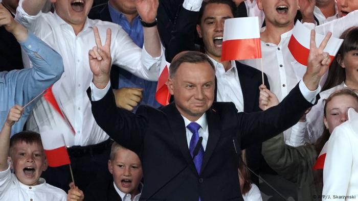 Andrzej Duda after he won Poland's presidential election in July 2020