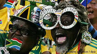 Südafrika Füßball südafrikanische Fans Südafrika gegen Namibia