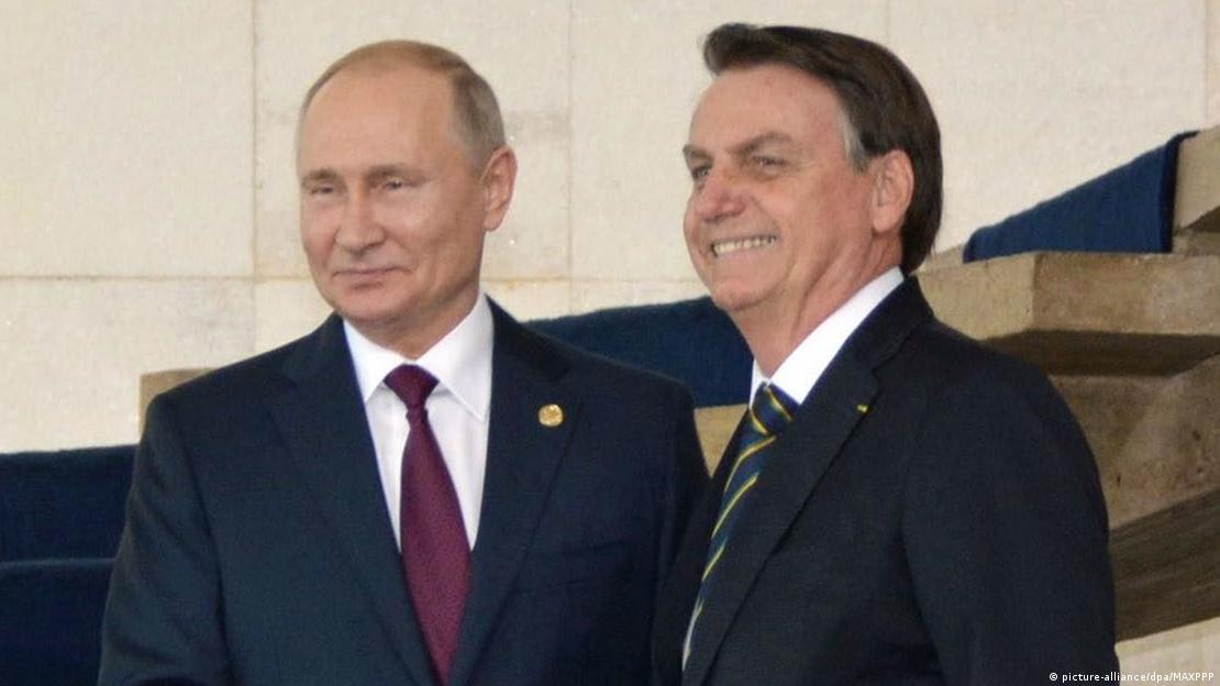 Putin e Bolsonaro lado a lado em foto interna no Itamaraty
