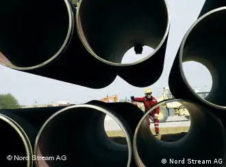 Rohrlager der Nord Stream AG auf Mukran, Rügen