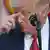 US-Präsident Donald Trump vor einer PK im Rosengarten