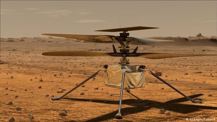 Illustration of NASA's Mars helicopter Ingenuity