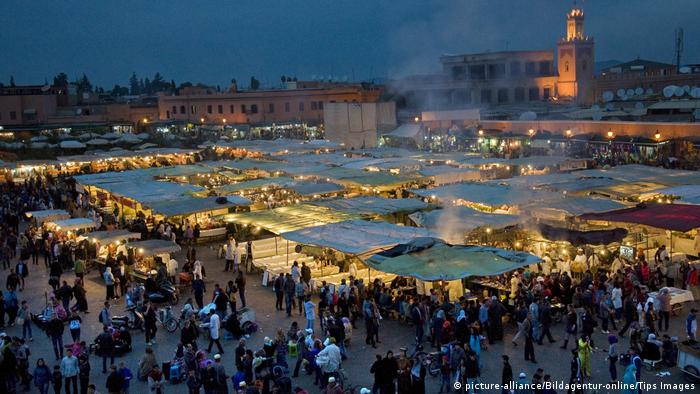 A market in Marrakesh, Morocco