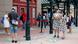Visitors maintain social distance as they line-up at a souvenirs shop at Disneyland Paris as the theme park reopens its doors to the public in Marne-la-Vallee, near Paris Visitors maintain social distance as they line-up at a souvenirs shop at Disneyland Paris as the theme park reopens its doors to the public in Marne-la-Vallee, near Paris
