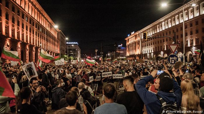 housands of people are gathered in the Bulgarian Capital of Sofia to protest against the corruption in Bulgaria