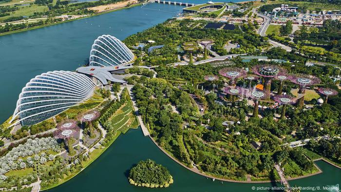 A view over Singapore's Gardens by the Bay