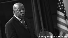 NASHVILLE, TN - NOVEMBER 19: Congressman John Lewis chats with addresses audience attending Nashville Public Library Award to Civil Rights Icon Congressman John Lewis - Literary Award on November 19, 2016 in Nashville, Tennessee. (Photo by Rick Diamond/Getty Images)