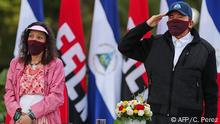 Daniel Ortega, presidente de Nicaragua, y su esposa y vicepresidenta, Rosario Murillo.