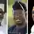 Rais wa Mali Ibrahim Boubacar Keita (Left), Goodluck Jonathan mpatanishi wa jumuiya ya ECOWAS na mhubiri maarufu Mahmoud Dicko (right) kiongozi wa waandamanaji.