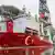 The Turkish oil drilling ship Yavuz waits at a dock