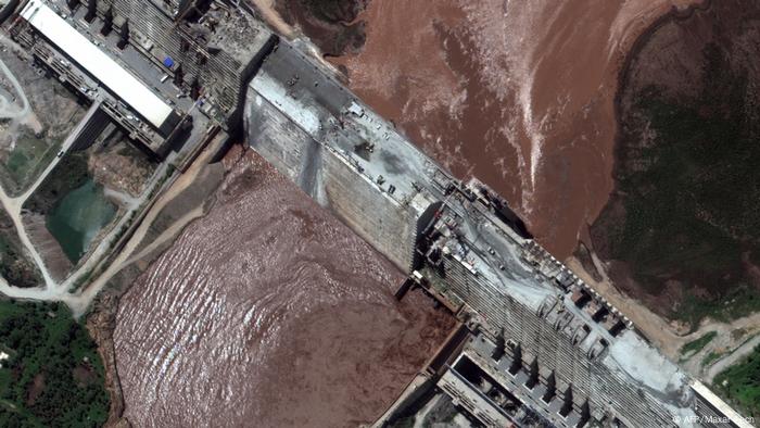 Aerial view of the Grand Ethiopian Renaissance Dam 