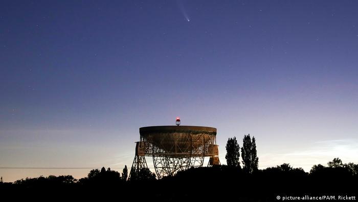 Comet NeoWise in the sky over Cheshire