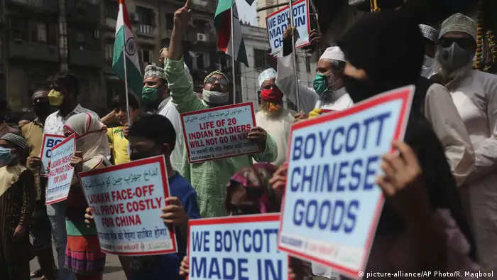 Indien Protest gegen China