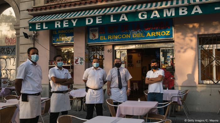 España Barcelona |  Virus corona |  Restaurante