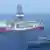 Turkish battleship accompanies drilling ship Yavuz in the eastern Mediterranean 