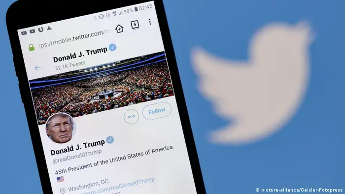 Symbolbild Twitter Account von Donald Trump