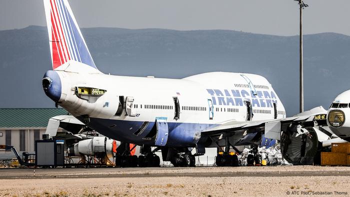 Trauriges Ende: Eine ausgemusterte 747 auf dem Flugzeug-Friedhof in Teruel in Spanien. 