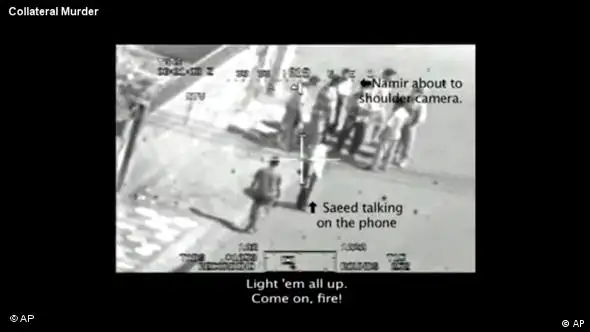 维基解密披露的美军在伊拉克滥杀无辜平民的视像资料震惊了世界。
