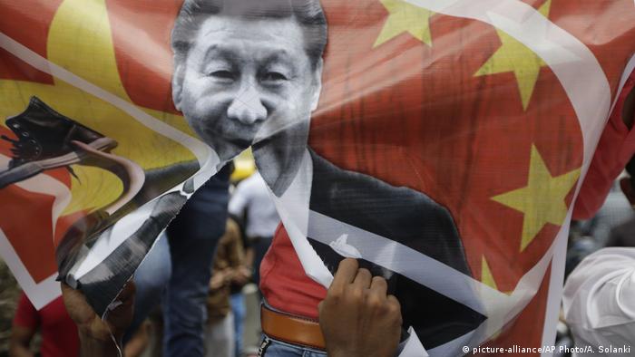 印度艾哈迈达巴德（Ahmedabad）2020年6月发生反对中国政府抗议活动