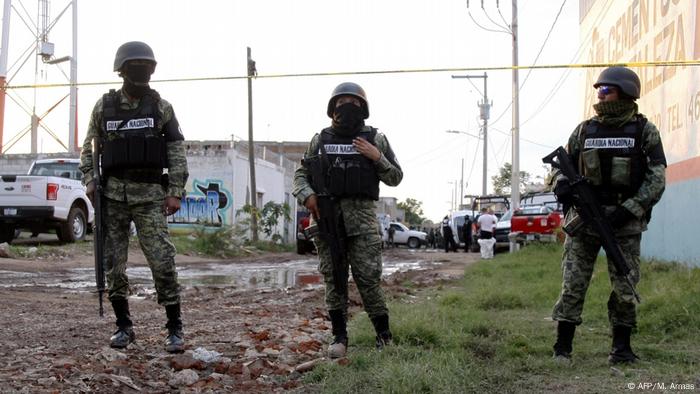 Miembros de la Guardia Nacional en Guanajuato.