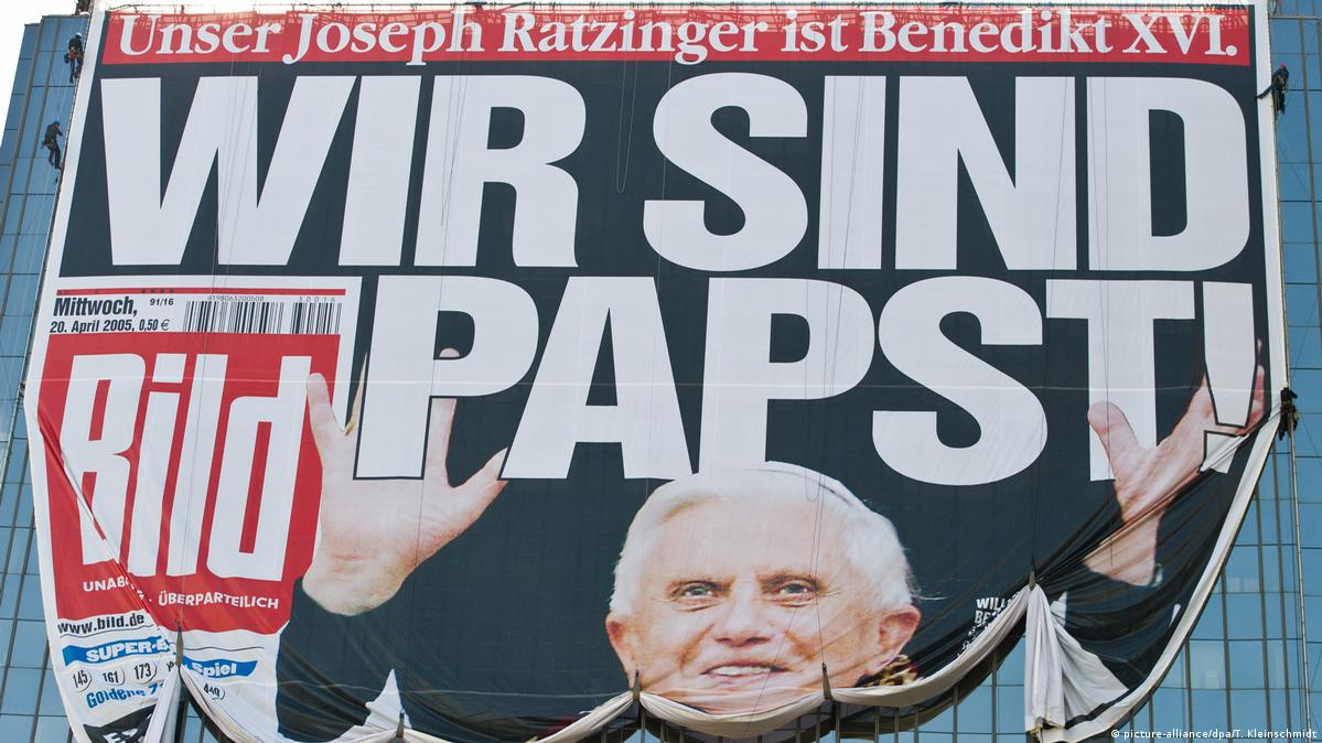 We are pope read the headline of Germany's leading tabloid, Bild