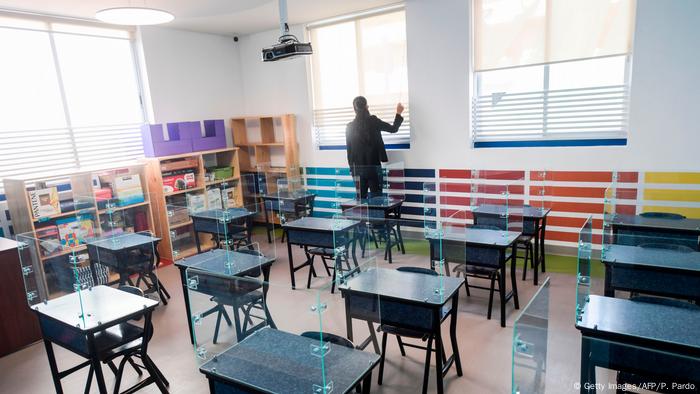 Una clase vacía en la capital mexicana