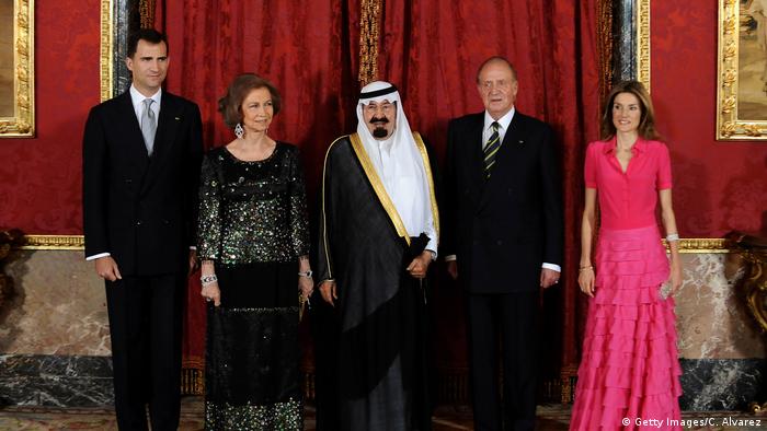 Spanien König Juan Carlos und König Abdullah Bin Abdelaziz Al Saud aus Saudi-Arabien