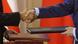 Obama and Medvedev shaking hands Obama and Medvedev shaking hands