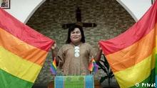 Hendrika Mayora Victoria Kelan, transwoman, LGBT, a leader of Village Consultative Body (BPD
Datum: 2019
Location: Sikka, Nusa Tenggara Timur, Indonesian
Copyright: Privat