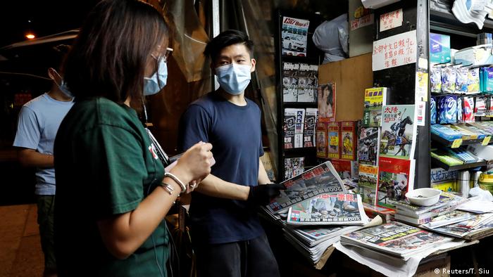 Hongkong Tageszeitung Apple Daily nach der Verhaftung von Jimmy Lai Chee-ying