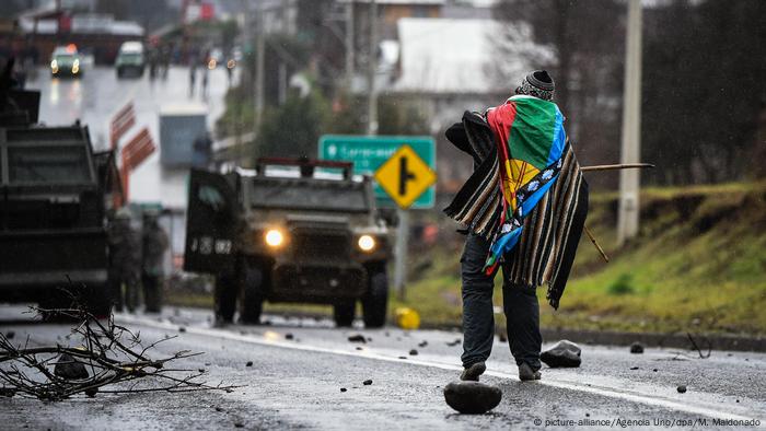 Protestas de la comunidad mapuche en Curacautín, Chile. (9.08.2020).