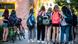 Students outside a German school Students outside a German school