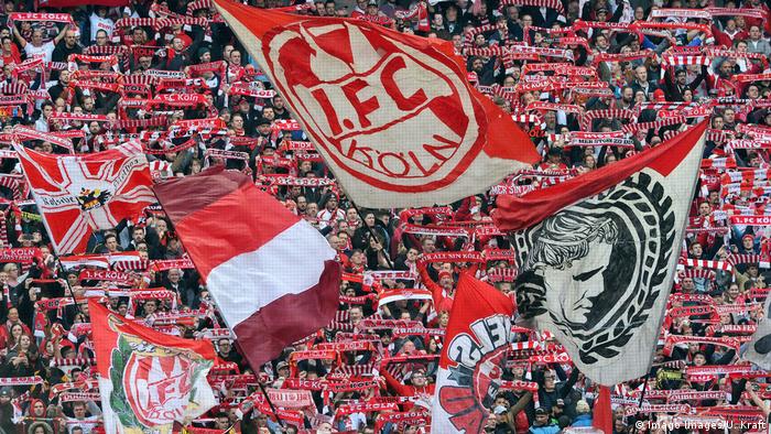Cologne's fans fly flags