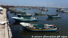 August 16, 2020, Gaza City, Gaza Strip, Palestinian Territory: Fishing boats are seen in the Gaza seaport, on August 16, 2020. The Israeli government said late Wednesday that the fishing zone off the coast of Gaza had been closed, in retaliation for the launch of incendiary balloons from the Palestinian enclave (Credit Image: © Mahmoud Ajjour/APA Images via ZUMA Wire |