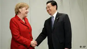 Nuklear Gipfel Konferenz Atom Merkel Jintao