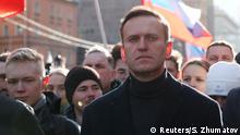 FILE PHOTO: Russian opposition politician Alexei Navalny takes part in a rally in Moscow, Russia February 29, 2020. REUTERS/Shamil Zhumatov/File Photo