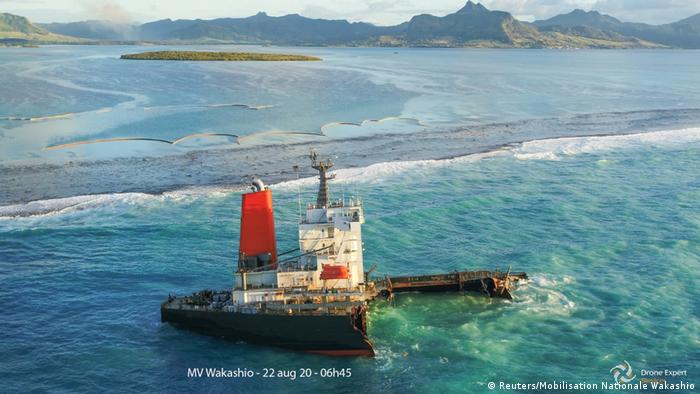 Mauritius I Frachter Wakashio versenkt