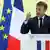 Presidente francês, Emmanuel Macron, na reunião da Convenção dos Cidadãos pelo Clima, em Paris